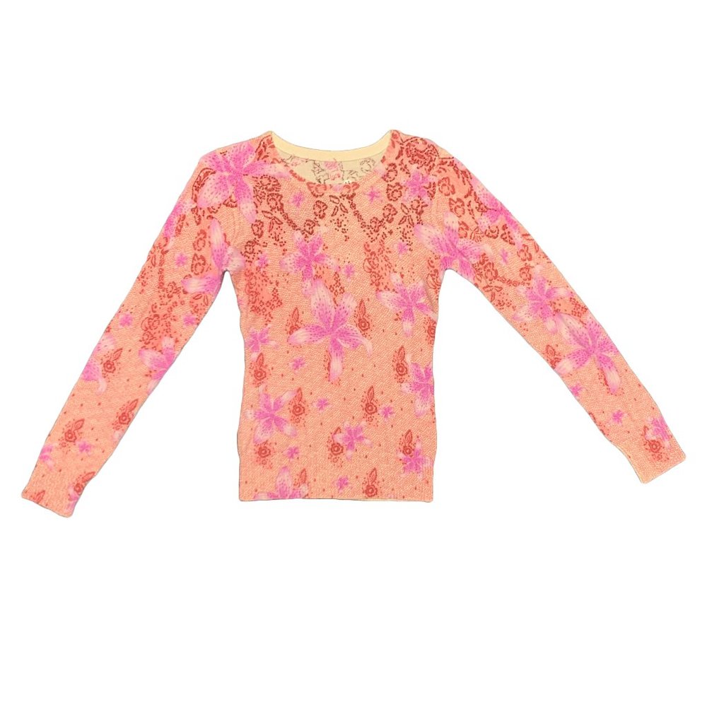 TTE Sweater "Orchids" with Beaded Detail - Pink
